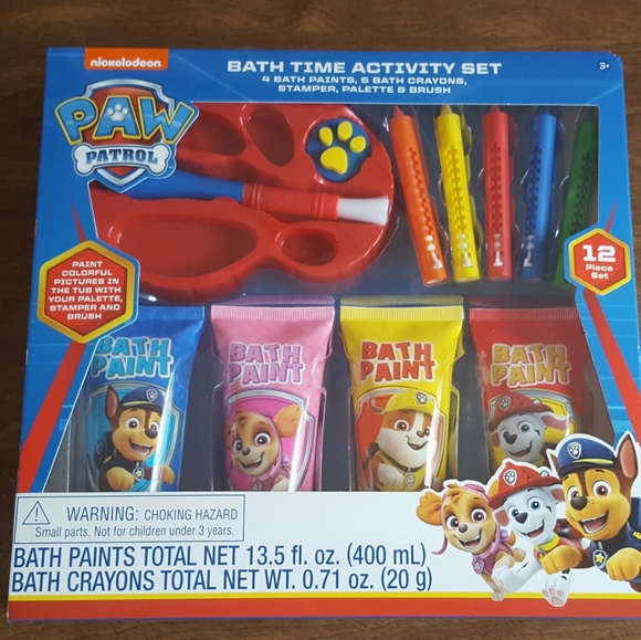 Nickelodeon Art Paw Patrol Bath Time Activity Set Paints Poshmark